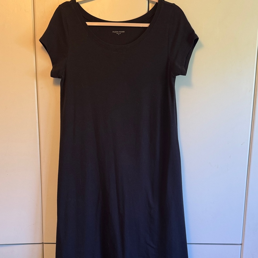 Eileen Fisher Black Short Sleeve Dress